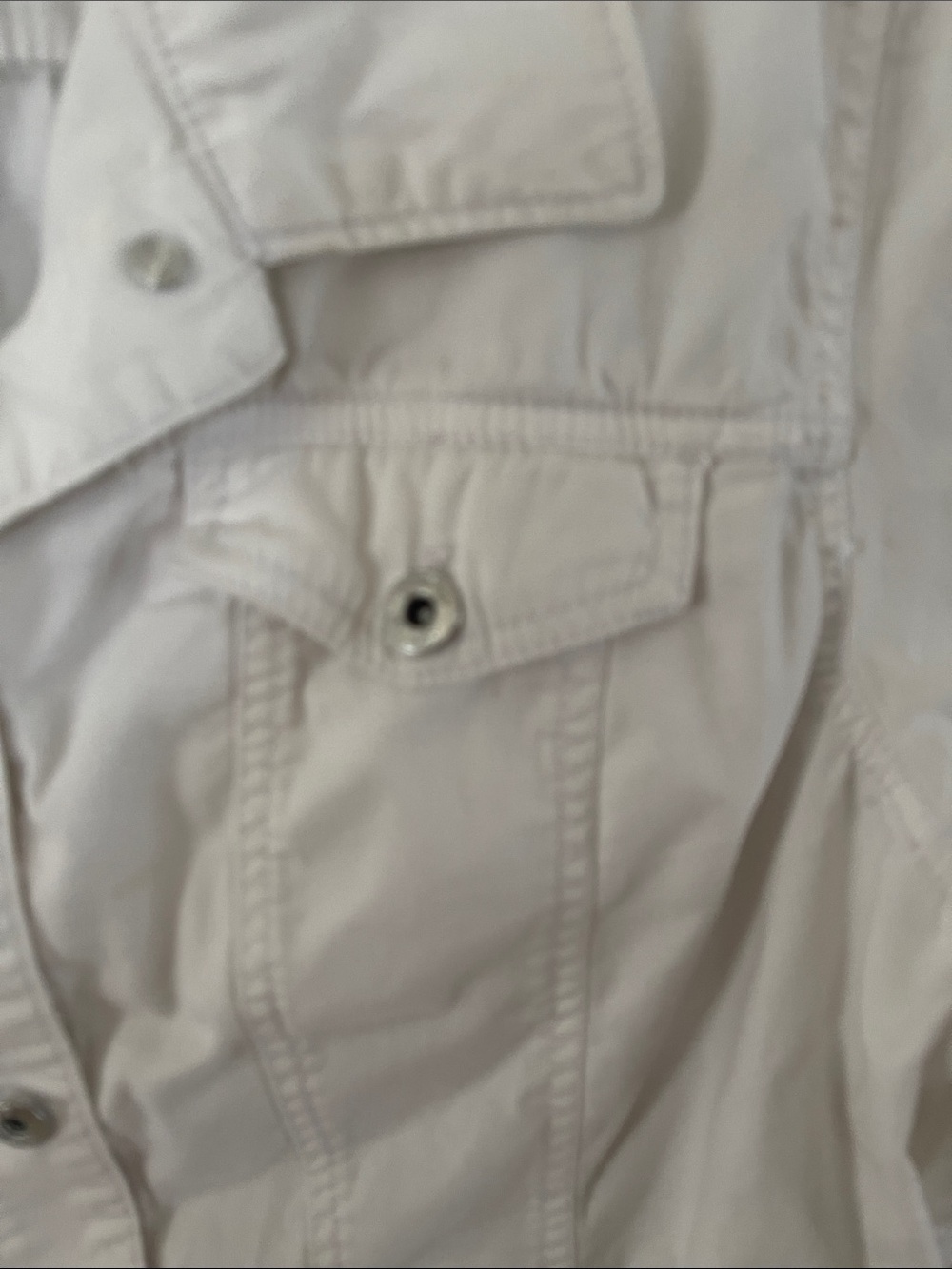 Coral Bay White Denim Jacket with Button-Front XL white - Picture 4 of 9